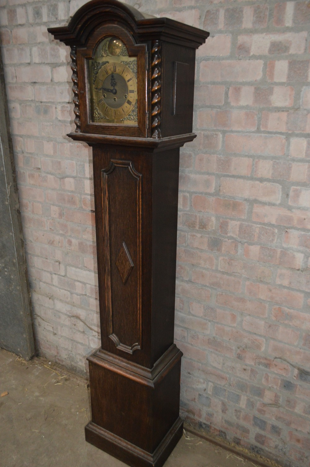 1920s Oak grandmother clock View IV