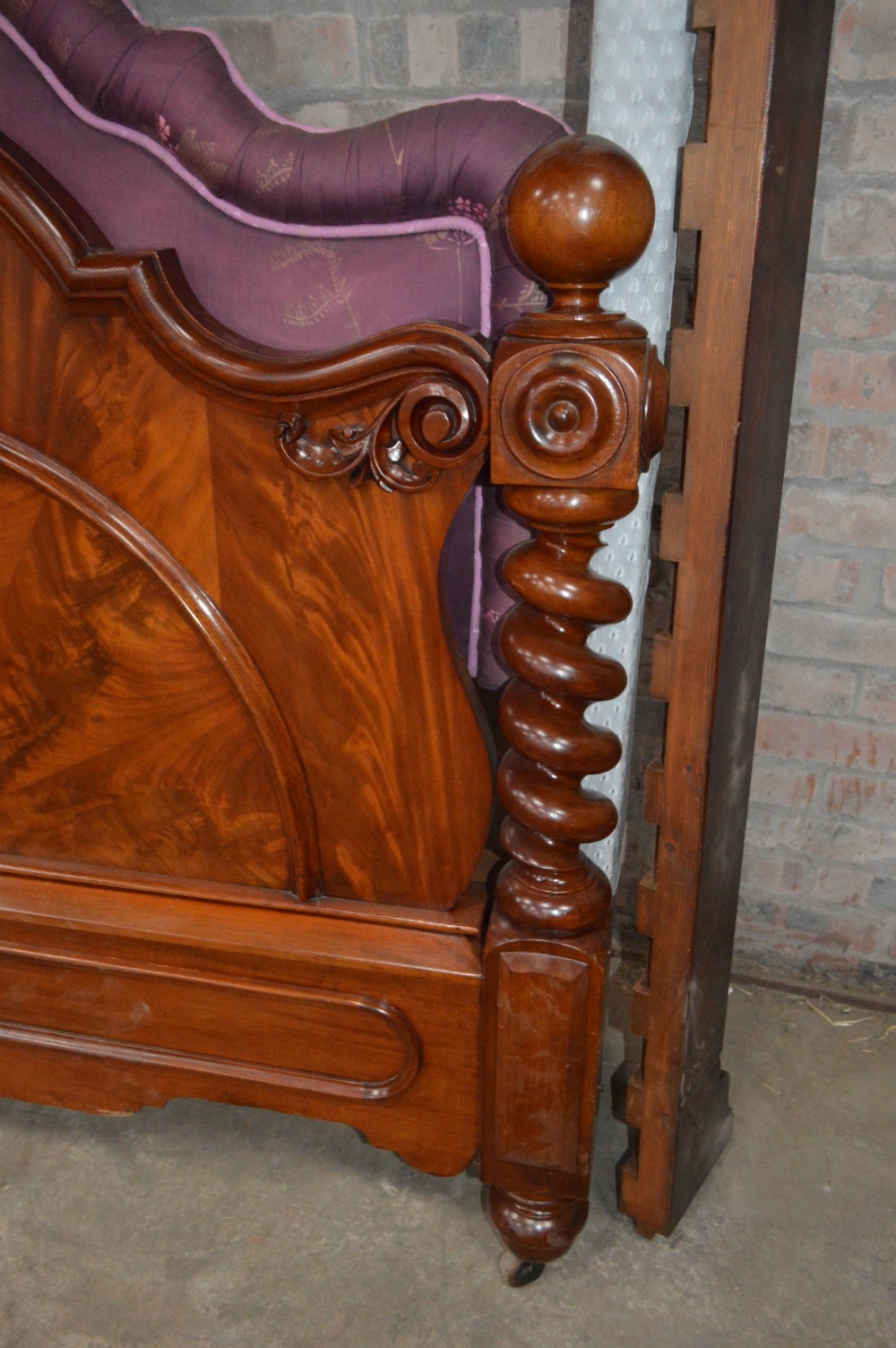 A Victorian mahogany half tester bed View II