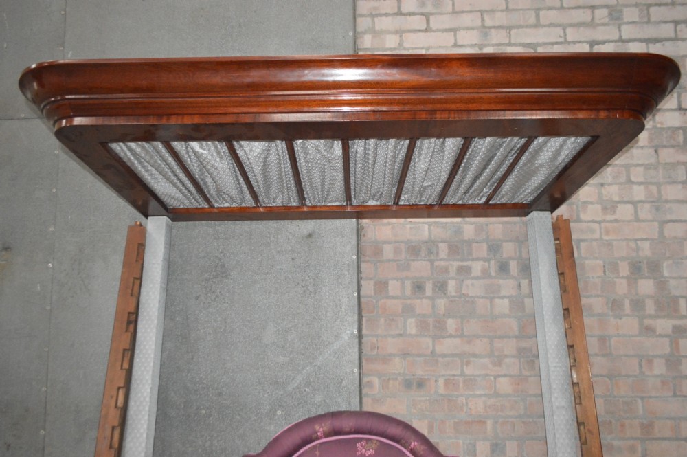 A Victorian mahogany half tester bed View V