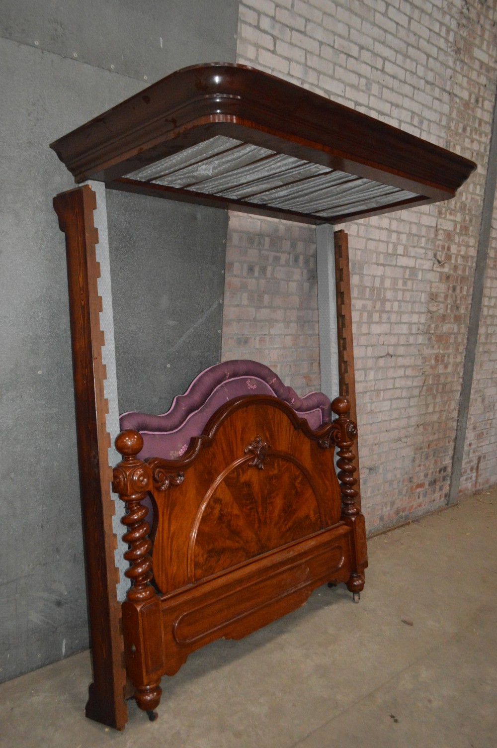 A Victorian mahogany half tester bed View VI