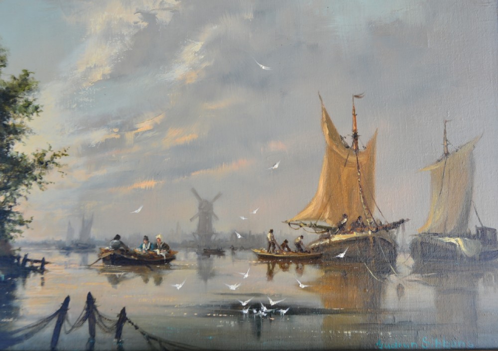 Gudrun Sibbons. b,1925. Oil painting View V