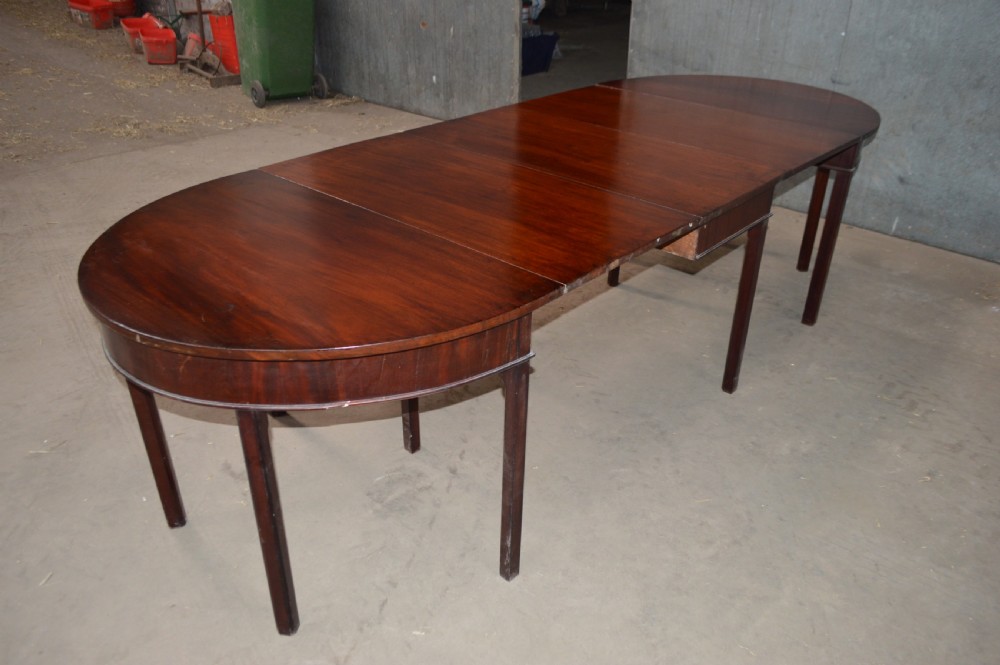 Large Georgian D end dining table View III