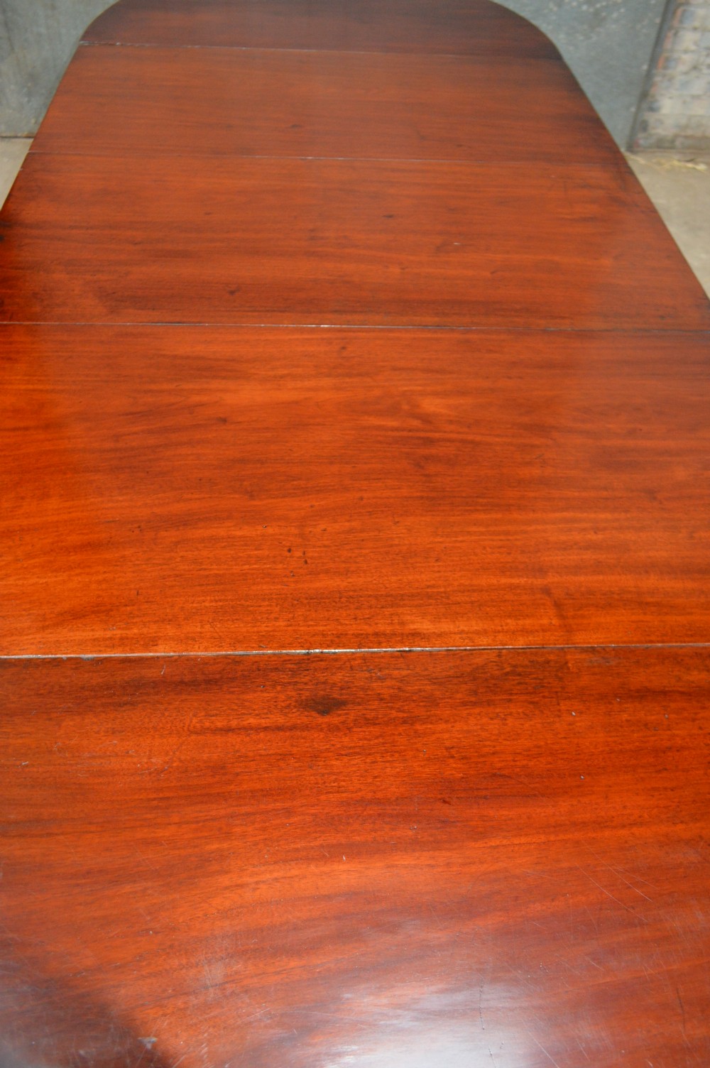 Large Georgian D end dining table View IV