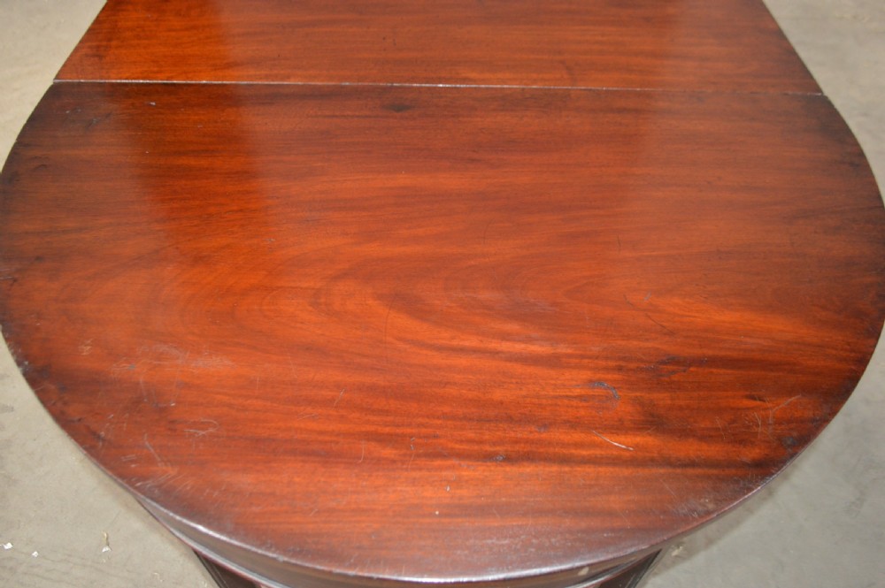 Large Georgian D end dining table View V