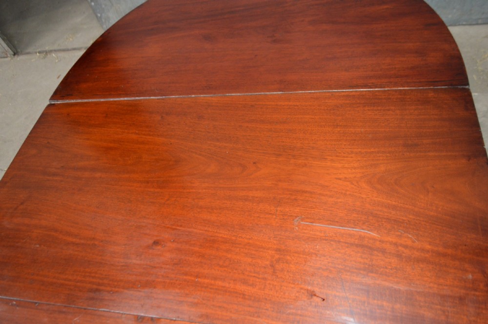 Large Georgian D end dining table View VIII