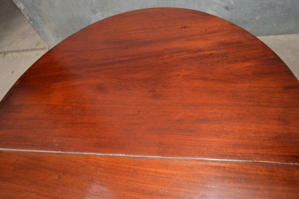 Large Georgian D end dining table View IX