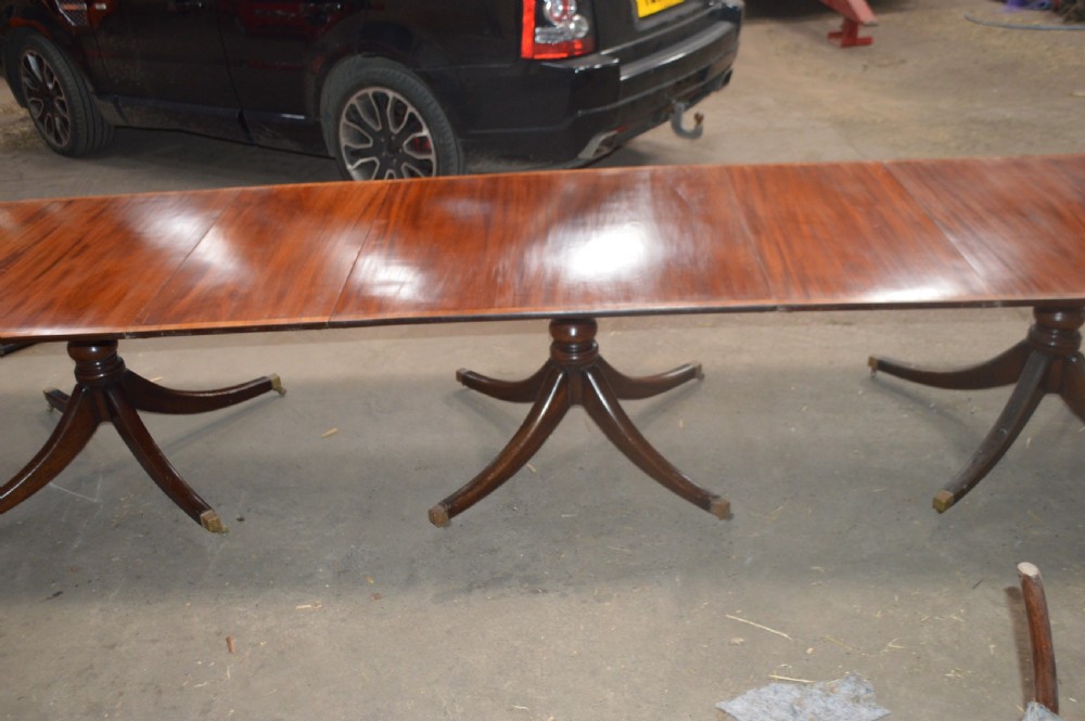 Large 14 ft Victorian mahogany dining table View II