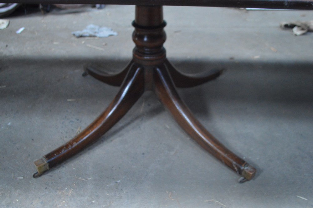 Large 14 ft Victorian mahogany dining table View IV