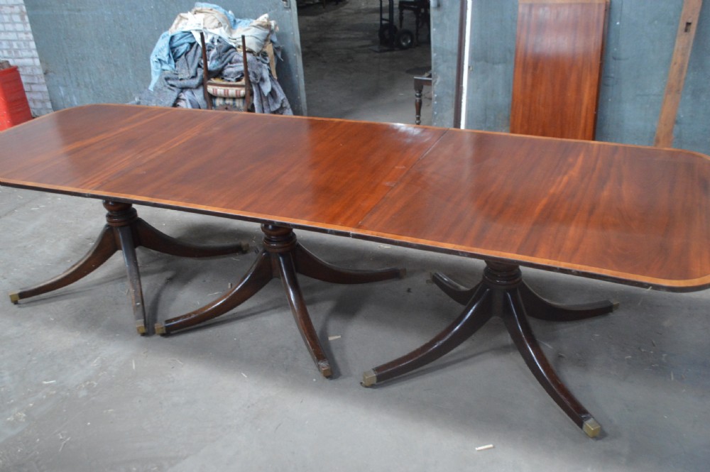Large 14 ft Victorian mahogany dining table View VI