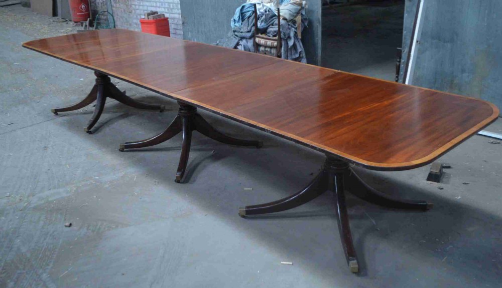 Large 14 ft Victorian mahogany dining table