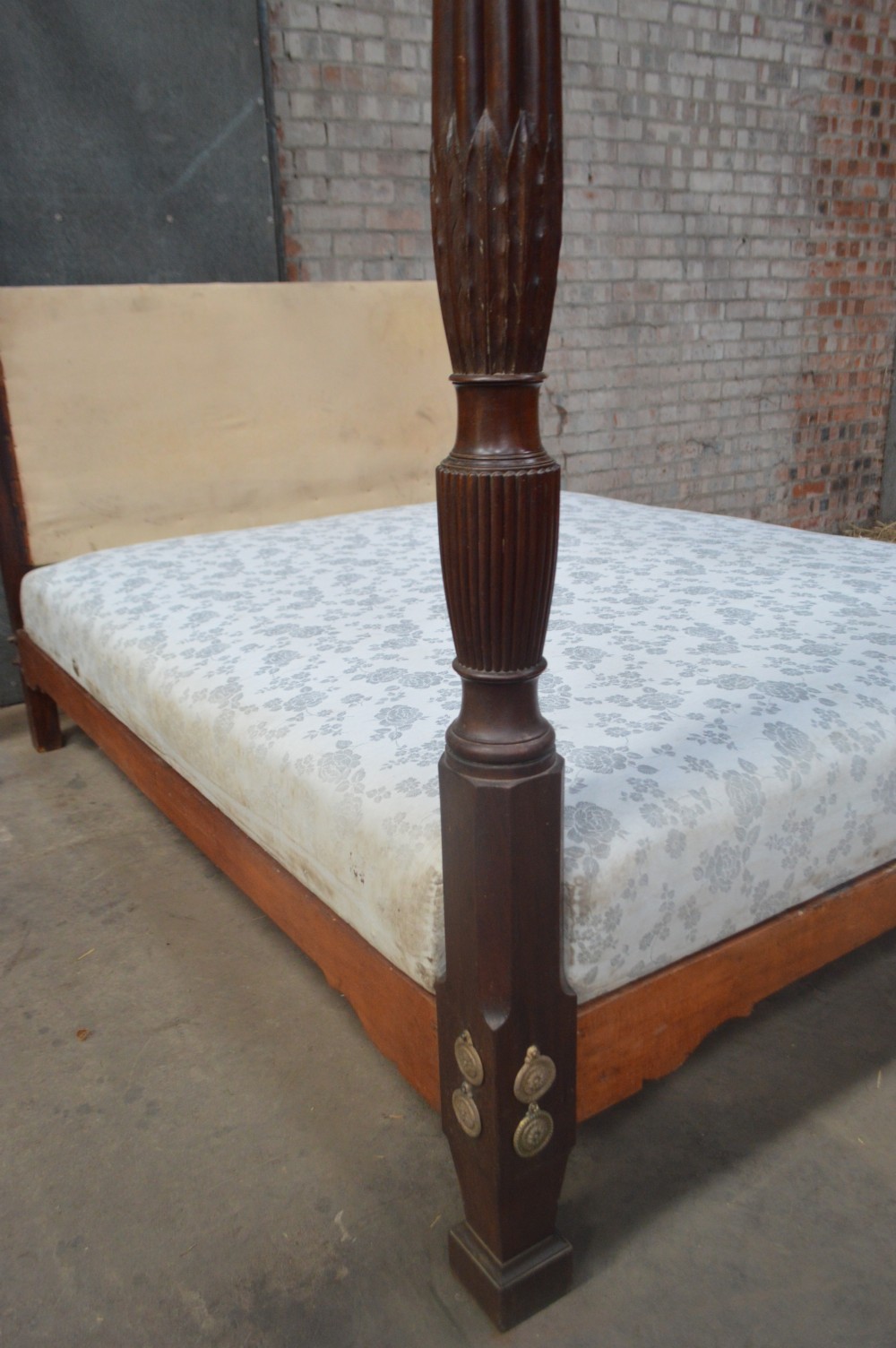 A rare George III Mahogany four poster bed View VI