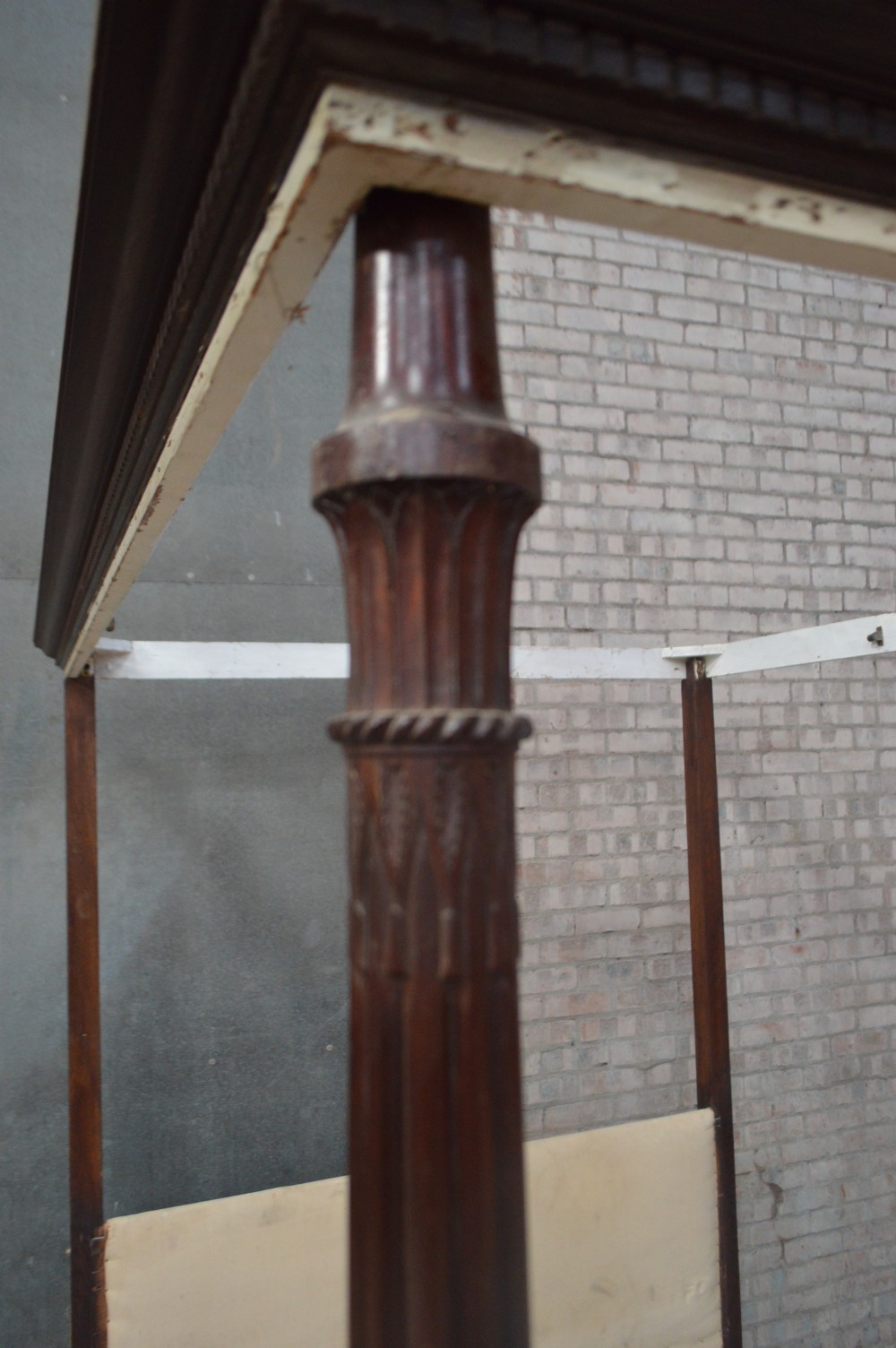 A rare George III Mahogany four poster bed View VII