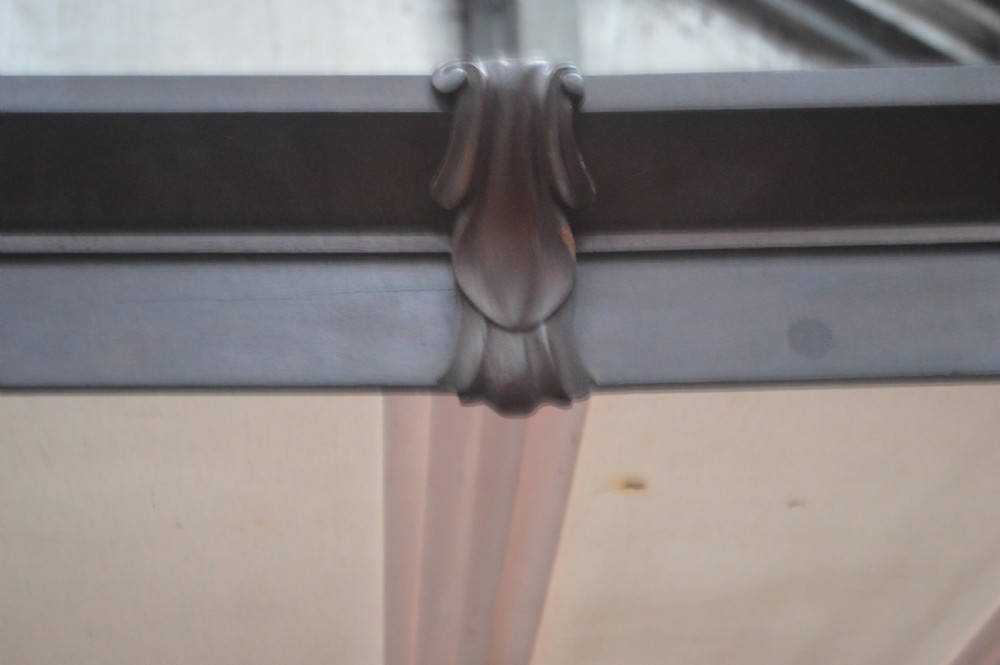 A Regency period mahogany four poster bed frame. View V