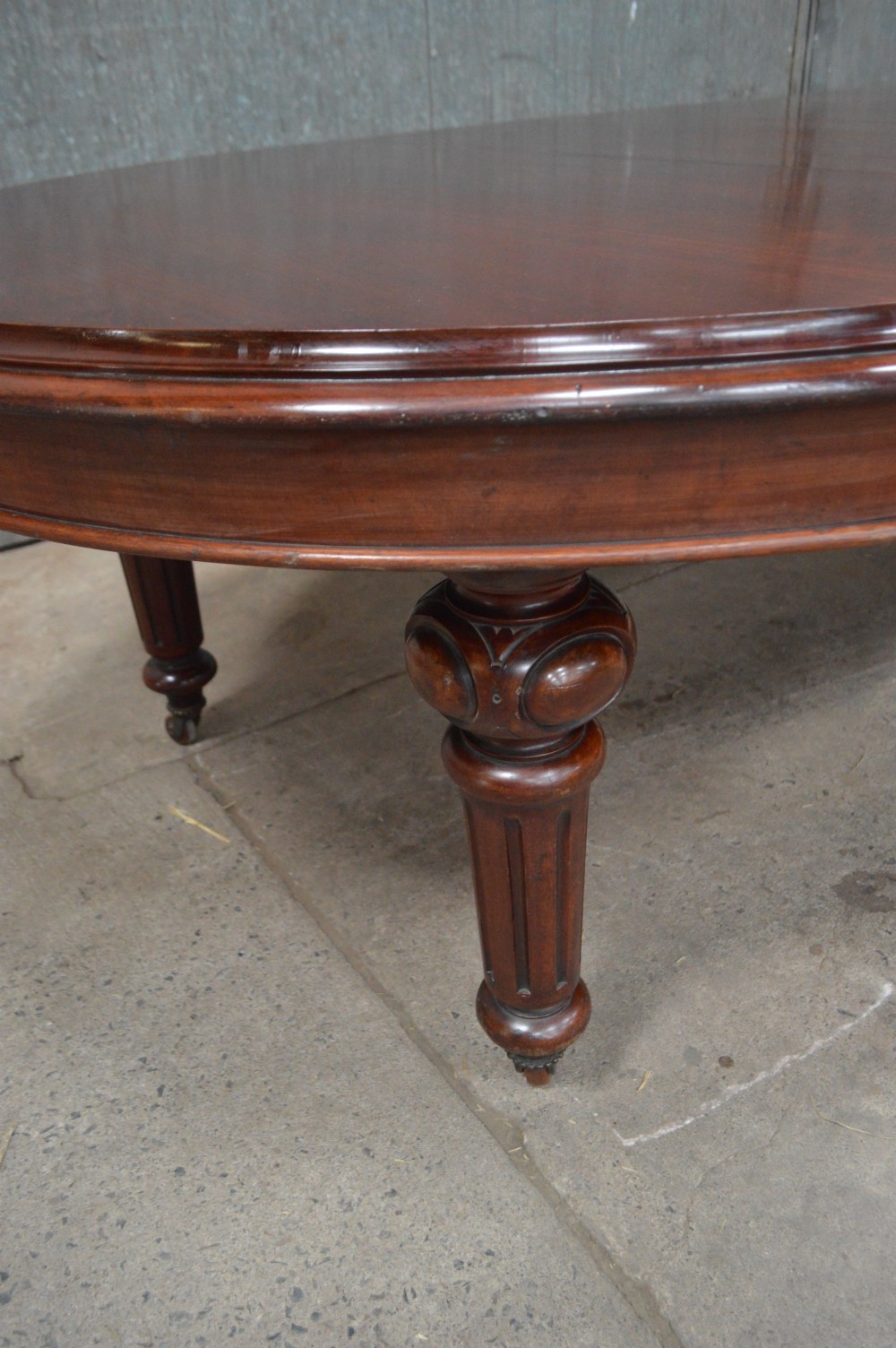 Large 12 seat Victorian extending dining table View III