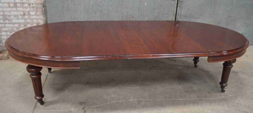 Large 12 seat Victorian extending dining table