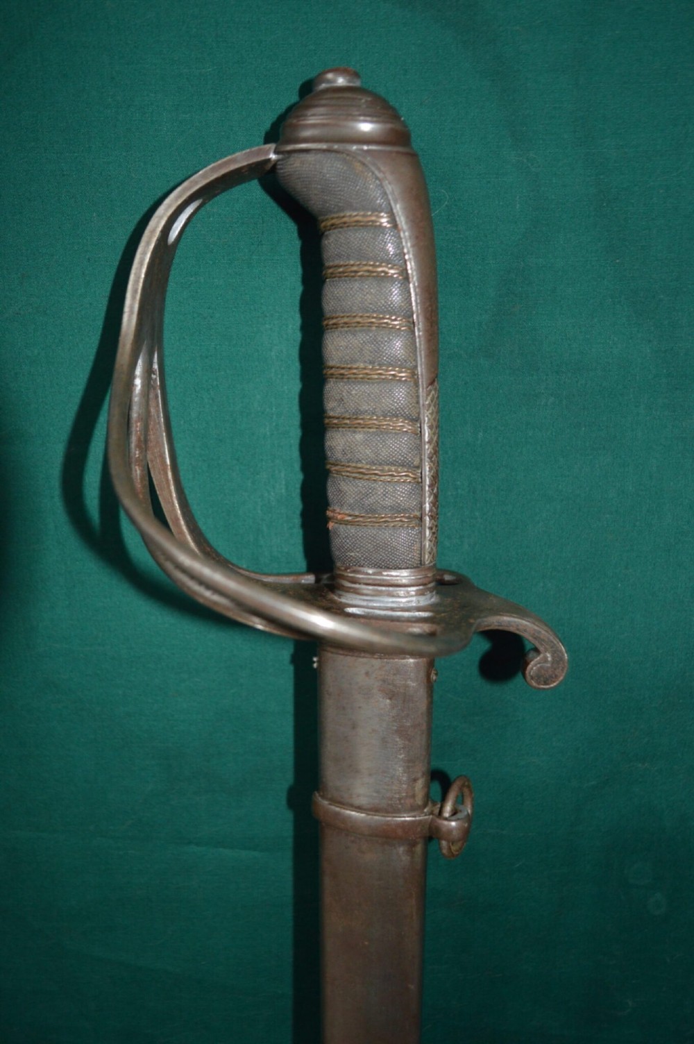 Rare 19th century Scottish basket-hilt artillery officers sword