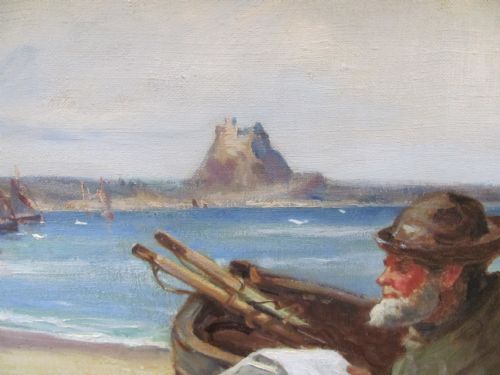 19TH CENTURY HOLY ISLAND LINDISFARNE COASTALFISHERMAN BY JOHN WILLIAM GILROY - ADDITIONAL PHOTO 9