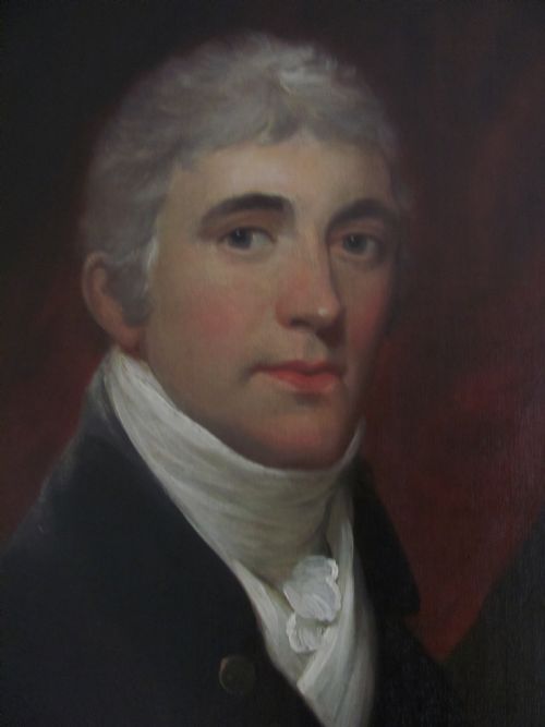 PORTRAIT MALE GENTLEMAN JOHN BROWNE OIL ATTRIBUTED TO JOHN HOPPNER RA - ADDITIONAL PHOTO 3