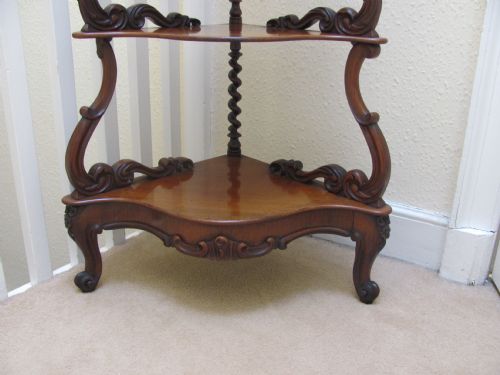 VICTORIAN ROSEWOOD FOUR TIER CORNER WHATNOT - ADDITIONAL PHOTO 1