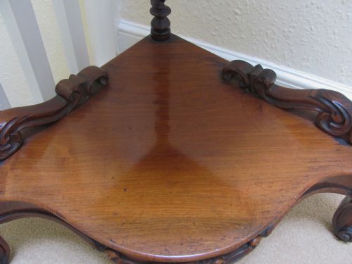 VICTORIAN ROSEWOOD FOUR TIER CORNER WHATNOT - ADDITIONAL PHOTO 8