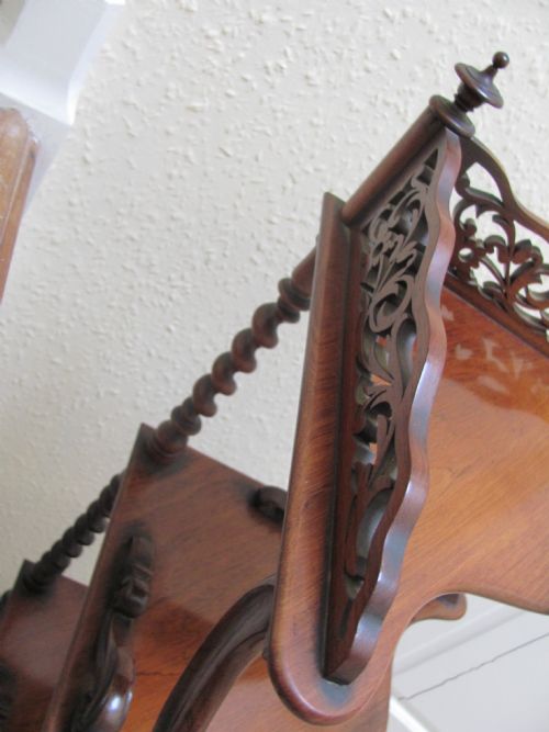 VICTORIAN ROSEWOOD FOUR TIER CORNER WHATNOT - ADDITIONAL PHOTO 9