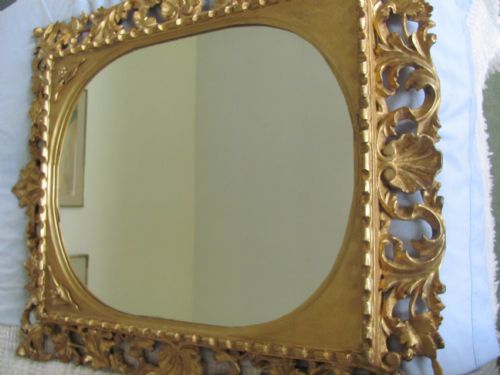 19TH CENTURY CARVED GILT WOOD FLORENTINE FRAMED OVAL WALL MIRROR - ADDITIONAL PHOTO 8