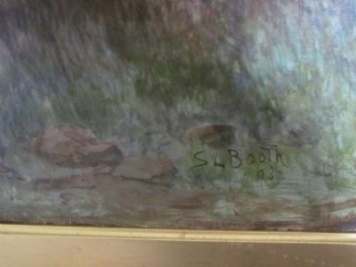 19TH CENTURY OIL LANDSCAPE COWS HOUSE SCENE BY SAMUEL LAWSON BOOTH - ADDITIONAL PHOTO 4