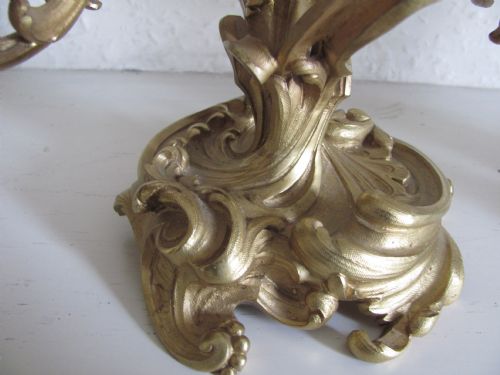 PAIR OF 19TH CENTURY FRENCH ORMOLU CANDELABRA - ADDITIONAL PHOTO 1