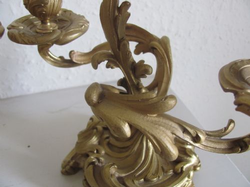 PAIR OF 19TH CENTURY FRENCH ORMOLU CANDELABRA - ADDITIONAL PHOTO 3