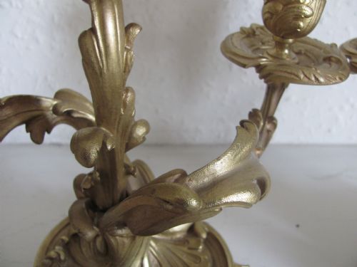 PAIR OF 19TH CENTURY FRENCH ORMOLU CANDELABRA - ADDITIONAL PHOTO 4