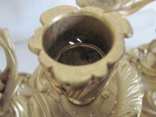 PAIR OF 19TH CENTURY FRENCH ORMOLU CANDELABRA - ADDITIONAL PHOTO 8