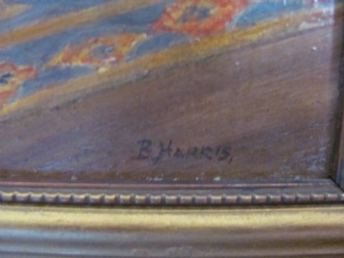 19TH CENTURY OIL B HARRIS CHECK MATE INTERIOR SCENE - ADDITIONAL PHOTO 2