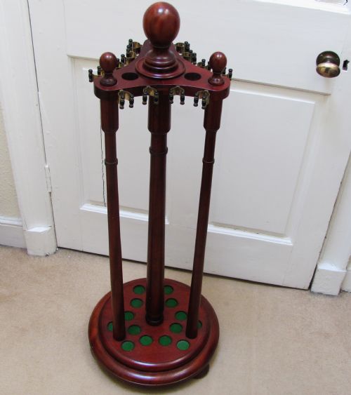victorian mahogany snooker cue stand - CATEGORY: ANTIQUE MISCELLANEOUS - DATED VICTORIAN