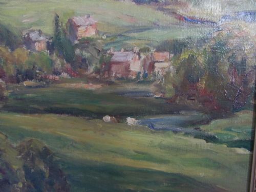 LANDSCAPE YORKSHIRE DALES COUNTRY SCENE OIL OWEN BOWEN - ADDITIONAL PHOTO 2