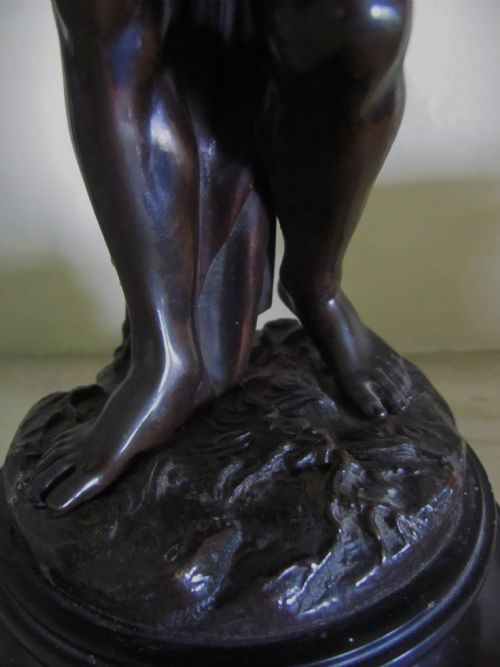 EMILE BOYER BRONZE STANDING MALE FIGURE GATHERING THE HARVEST - ADDITIONAL PHOTO 5