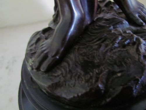 EMILE BOYER BRONZE STANDING MALE FIGURE GATHERING THE HARVEST - ADDITIONAL PHOTO 6