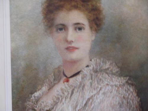 19TH CENTURY PORTRAIT ATTRACTIVE FEMALE LISTED ARTIST ALICE RENSHAW - ADDITIONAL PHOTO 1