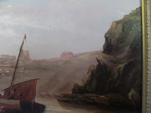 TURNBERRY LIGHTHOUSE SEASCAPE EDWARD KING REDMOREOIL ON CANVAS - ADDITIONAL PHOTO 2