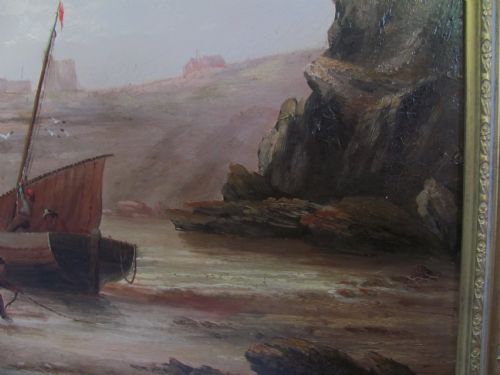 TURNBERRY LIGHTHOUSE SEASCAPE EDWARD KING REDMOREOIL ON CANVAS - ADDITIONAL PHOTO 3