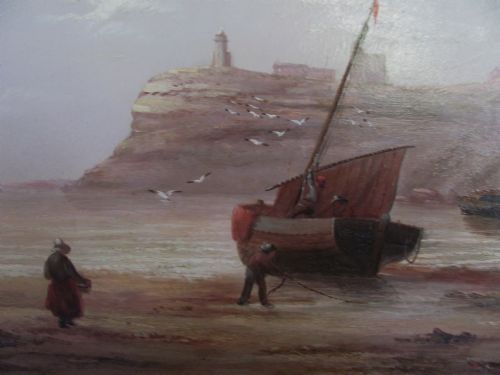 TURNBERRY LIGHTHOUSE SEASCAPE EDWARD KING REDMOREOIL ON CANVAS - ADDITIONAL PHOTO 4