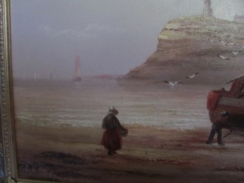 TURNBERRY LIGHTHOUSE SEASCAPE EDWARD KING REDMOREOIL ON CANVAS - ADDITIONAL PHOTO 5