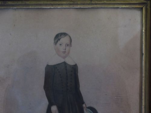 REGENCY WATERCOLOUR PORTRAIT OF A YOUNG BOY - ADDITIONAL PHOTO 1