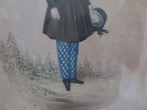 REGENCY WATERCOLOUR PORTRAIT OF A YOUNG BOY - ADDITIONAL PHOTO 2