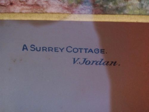 19TH CENTURY SURREY COUNTRY COTTAGE WATERCOLOUR V JORDAN - ADDITIONAL PHOTO 4