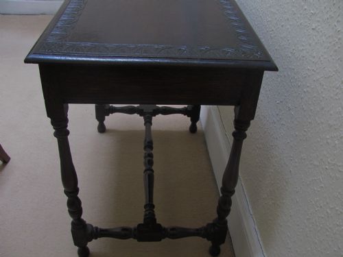 VICTORIAN OAK SIDE TABLE - ADDITIONAL PHOTO 5