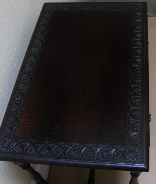 VICTORIAN OAK SIDE TABLE - ADDITIONAL PHOTO 6