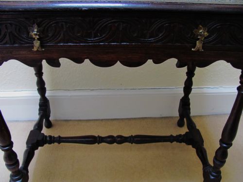 VICTORIAN OAK SIDE TABLE - ADDITIONAL PHOTO 7