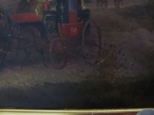 W J SHAYER 19TH CENTURY COACHING SCENE OIL ON CANVAS - ADDITIONAL PHOTO 7