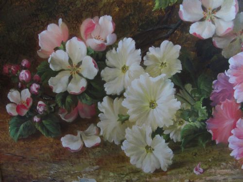 ROBERT CASPERS OIL STILL LIFE FLOWERS PRIMROSES - ADDITIONAL PHOTO 4