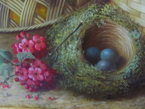 ROBERT CASPERS STILL LIFE OIL FLOWERS PRIMROSES - ADDITIONAL PHOTO 3